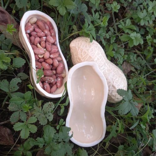 ظرف آجیل یلدایی بادام زمینی سرامیکی