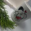 ست بشقاب و ماگ قلبی طرح فانتزی