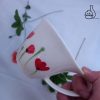 فنجان و زیرفنجانی قلبی طرح شقایق - تصویر 5