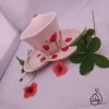 فنجان و زیرفنجانی قلبی طرح شقایق - تصویر 3