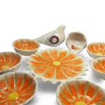 کاسه پیاله و بشقاب هفت سین طرح گل