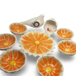 کاسه پیاله و بشقاب هفت سین طرح گل