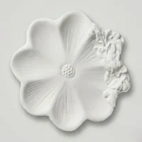 بشقاب سرامیکی خام طرح گل