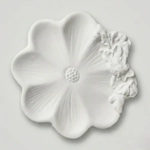 بشقاب سرامیکی خام طرح گل