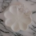 بشقاب سرامیکی خام طرح گل