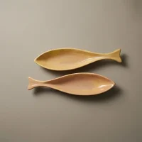 اردوخوری سرامیکی دستساز به شکل ماهی