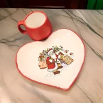 ست ماگ و بشقاب سرامیکی بابانوئل