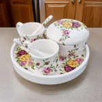 ست چای‌خوری سرامیکی دستساز رز