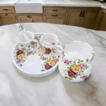 ست چای‌خوری سرامیکی دستساز رز