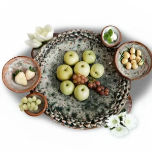 ست اردوخوری و پذیرایی سفالی ۷ تکه