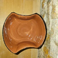 کاسه سفالی دفرمه طرح باستانی