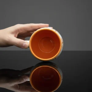 ماگ سرامیکی طرح سنجاقک با همزن