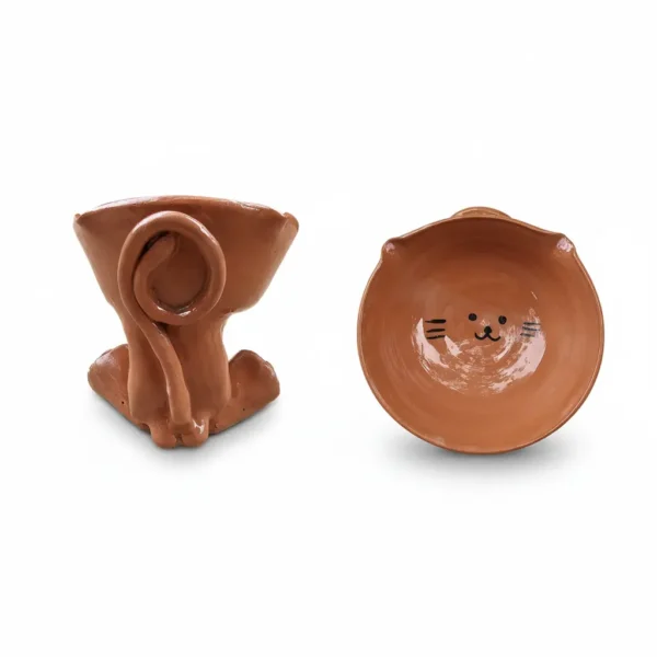 ظرف غذای گربه سفالی