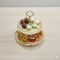 شیرینی خوری دو طبقه سرامیکی