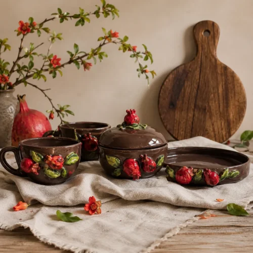 ست چای خوری طرح انار سرامیکی