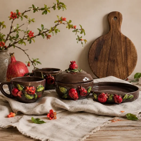 ست چای خوری طرح انار سرامیکی