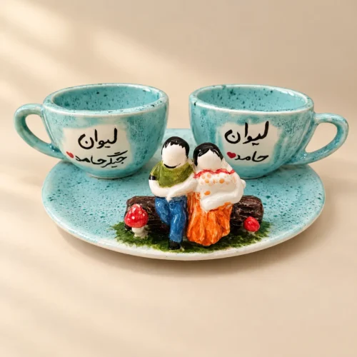 ست فنجان سرامیکی عاشقانه سفارشی